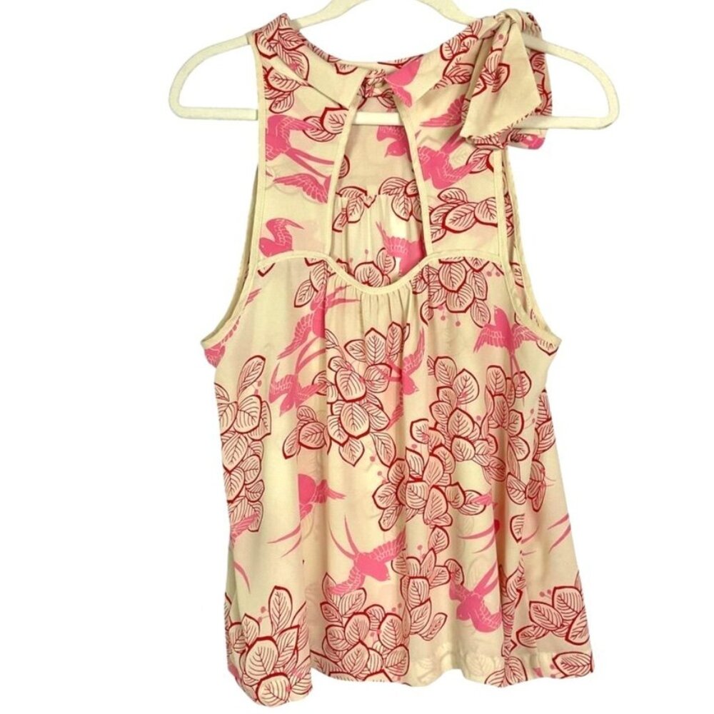 Anthropologie | Maeve Elata Bird Leaf Print Sleeveless Top, Size 14 - Picture 7 of 15